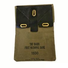 Vintage Canvas Bank Bag The Idaho First National Bank 1930 picture