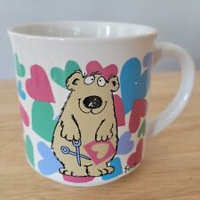 RARE? Vtg Sandra Boynton Coffee Mug Cup Teddy Bear Heart ❤️ Animals I LOVE YOU picture