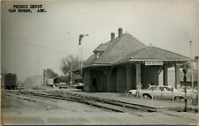 Vtg RPPC 1960s Van Buren Arkansas AR - Frisco Railroad Depot M13 picture