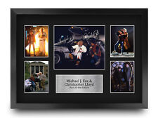 Michael J Fox & Christopher Lloyd Back to the Future Framed A3 Print a Movie Fan picture