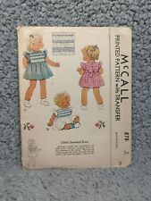 Vintage McCalls Sewing Pattern 878 Toddler Smocked Dress Early Complete picture
