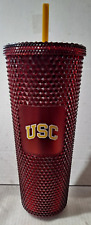 USC University of Southern California STARBUCKS 24oz Tumbler Cup 2024 Red TROJAN picture