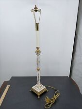 Vintage Frederick Cooper 28” Brass Candlestick Table Lamp Regency Design Feet picture