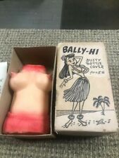 RARE  VINTAGE LOT NOVELTY BAR TOPLESS BUSTY BOTTLE COVER, BALLY -  W/ BOX--73-T picture