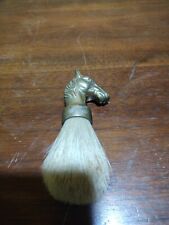 Antique Vintage Novelty Barbers Shaving Brush W/ Brass Horse Head Handle picture