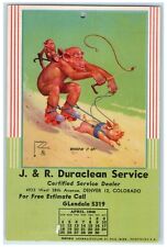 1946 J & R Duraclean Service Service Dealer Denver Colorado CO Calendar Postcard picture