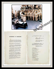 WWII Japanese Surrender Signing on the USS Missouri Year 1945 11x14 photo picture