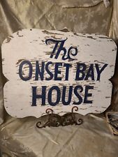 Vintage 1960s Cape Cod MA. Sign from Onset Mass. Hand Painted Wood Sign picture
