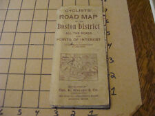 ORIGINAL 1905 CYCLISTS' ROAD MAP of BOSTON DISTRICT geo h walker, NOT COMPELTE picture