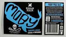 Rogue Wave Brewing MOBY - PALE ALE beer label AUSTRALIA 330ml STICKER with Back picture