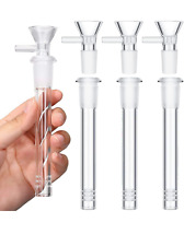 4Pack 4.5inch Hookah Water Smoking Pipe Glass Bong Downstem with 14mm Male Bowl picture