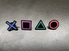 Sony Playstation PS Enamel Set Square X Triangle Circle Pins Collectors Rare picture