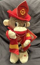 Gemmy Dancing Musical Firefighter Plush Sock Monkey “Hot Hot Hot” 14” Valentine picture
