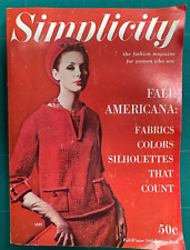 1960 SIMPLICITY Fall/Winter Pattern Book FALL AMERICANA Fashion Petite Edition picture