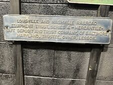 RARE Louisville And Nashville Railroad Sign picture