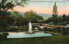 Vintage Postcard 1912 Miss Adele Kneeland's Garden Fountain Lenox Massachusetts picture