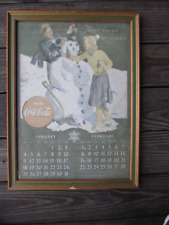 Coca-Cola 1942 Calendar Complete with Metal Strip Framed picture