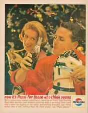 1963 Pepsi Cola Vintage Print Ad Christmas For Those Who Think Young Tree Horse  picture