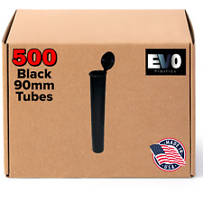 90mm Black Pre-Roll Tubes 500 Bulk | Pre Roll Cones Raw | 1 1/4 .5g | Half G picture