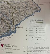 Vintage 1991 Howard Wm Higbees PA Pennsylvania Stream Map 34