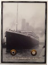 Actual TITANIC COAL & WOOD pieces, relics genuine artifacts frameable documented picture