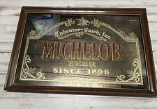 Vintage Anheuser-Busch Michelob Beer Since 1896 Framed Mirror Sign 18