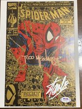 SPIDER-MAN # 1 GOLD SIGNED STAN LEE & TODD MCFARLANE PSA/DNA AUTHENTIC NM picture