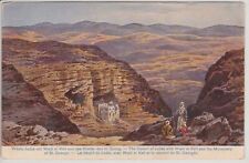Israel. Judea Desert and Monastery of St. George. Antique Postcard. picture