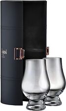 Glencairn Original Whisky Glass, Set of Two in Black Leather Travel Case 6oz picture