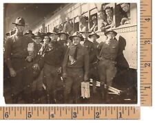 1919 WWI Original Photo of MISSOURI INFANTRY BOARDING TRAIN STL UNION STATION picture