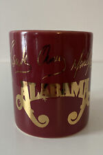 Vintage Alabama Southern Rock Band Coffee Mug Maroon Gold Lettering Autograph picture