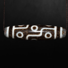 Genuine Large Old Tibetan Himalayan Natural Agate Dzi Eye Bead Amulet picture