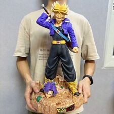 Large Dragon Ball Z Super Saiyan Trunks Figure Model Statue 2 head Collection picture