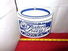 7 x 7 in FOSTER`S OLD FASHION FREEZE & ICE CREAM ADV. SIGN HEAVY METAL # S 136 picture