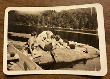 1929 Young Women Ladies Beach Sunbathing Relaxing Newark NJ Photo P8q2 picture