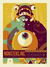 Mondo Tom Whalen Disney Monsters Inc Print /365 New In Tube Never Removed picture