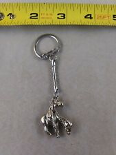 Vintage Lonely Cowboy Riding Horse Keychain Key Chain Key Ring Hangtag Fob *EE36 picture