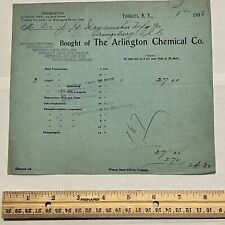 1906 ARLINGTON CHEMICAL CO. ORANGEBURG SC INVOICE SOLD LIQUID W/ COCA (COCAINE) picture