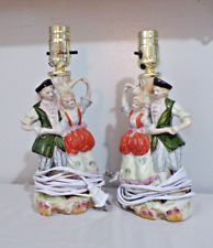 Vintage Victorian Dancing Couples Accent Lamps Set of 2 picture