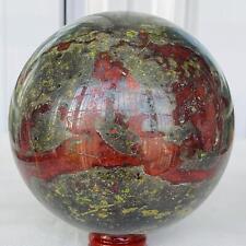 3080g Natural dragon blood stone quartz sphere crystal ball reiki healing picture