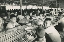 Cambodia Boys Eating Refugee Camp War Conflict A25 A2531 Original  Photo picture