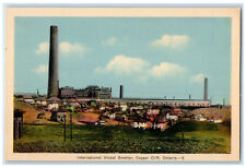 c1940's International Nickel Smelter Copper Cliff Ontario Canada Postcard picture