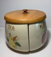 Vintage Esmond Watt Pottery USA Flour,Tea,Coffee,Sugar Canisters 7 in. picture