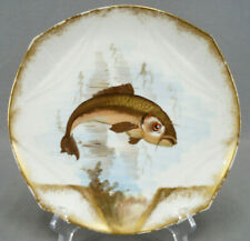 Martial Redon Limoges Hand Painted Gold Fish 8 3/4 Inch Plate Circa 1882-1896 G picture