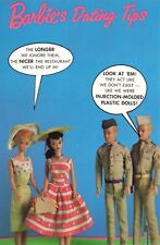 Postcard Barbie Doll Nostalgic Early Sassy c1989 Soldiers Dating Uniforms picture