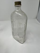 Vintage Embossed Fleischmann’s Gin Liquor Bottle 1930s Clear Threaded Top Nice picture
