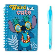 Disney Lilo & Stitch Weird But Cute Spiral Notebook with Pen | 50 Sheets picture