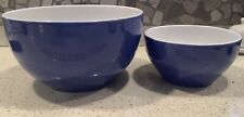 Set Of 2 Excellent Cond. EMILE HENRY BLUE MIXING BOWLS 6502/6504 picture