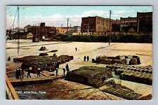 Memphis TN-Tennessee Riverfront Levee Scene Loading Cargo c1905 Vintage Postcard picture
