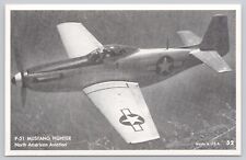 P-51 Mustang WWII US Army Air Force Airplane North American Aviation Postcard picture